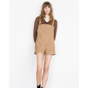 NWOT Zara Corduroy overalls